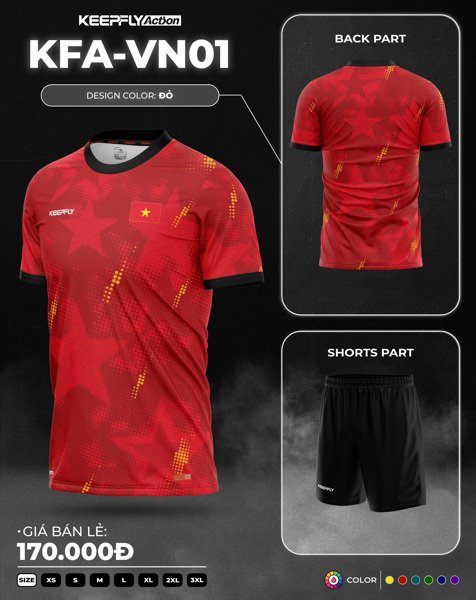 Bộ bóng đá KFA - VN01 Đỏ