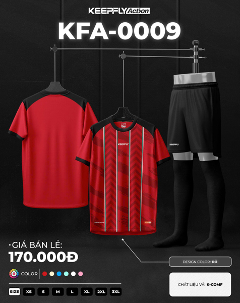Bộ bóng đá KFA0009 Đỏ