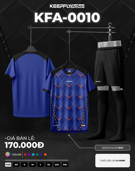 Bộ bóng đá KFA0010 Xanh Bích