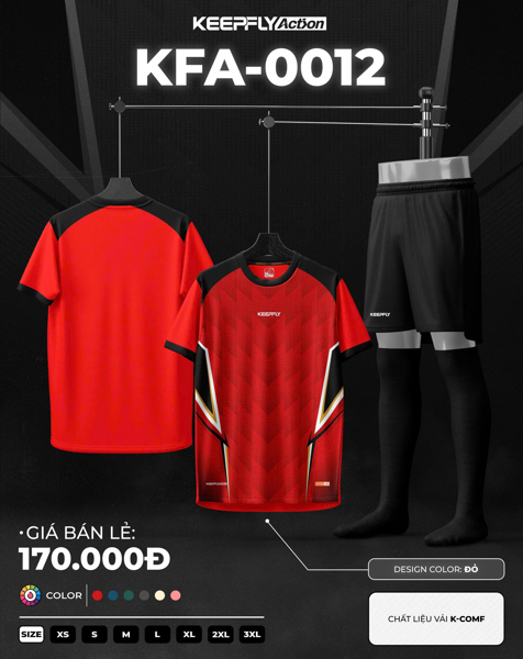 Bộ bóng đá KFA0012 Đỏ