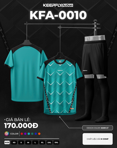 Bộ bóng đá KFA0010 Xanh Lý