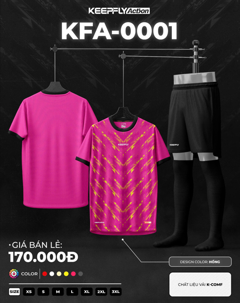 Bộ bóng đá KFA0001 Hồng