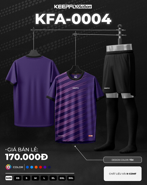 Bộ bóng đá KFA0004 Tím