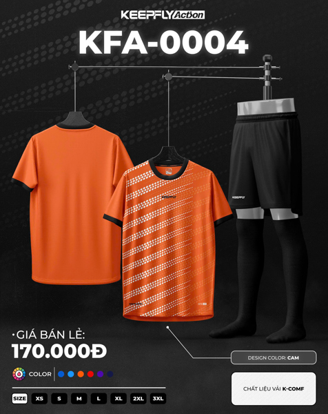 Bộ bóng đá KFA0004 Cam