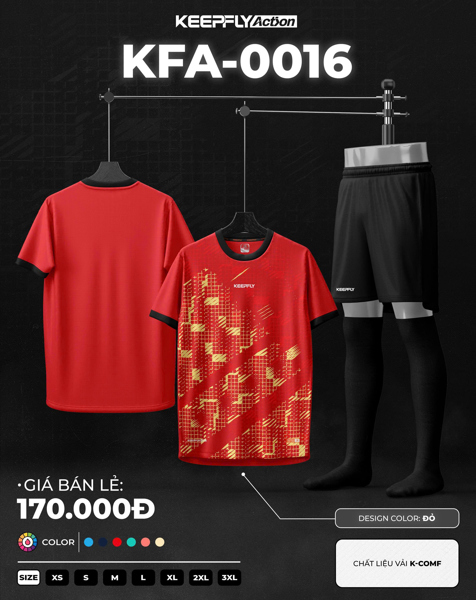 Bộ bóng đá KFA0016 Đỏ