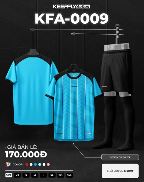 Bộ bóng đá KFA0009 Xanh Ya
