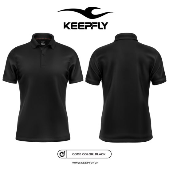 Polo Trơn KeepFly Đen