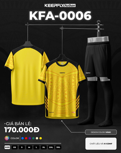 Bộ bóng đá KFA0006 Vàng