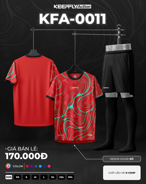 Bộ bóng đá KFA0011 Đỏ
