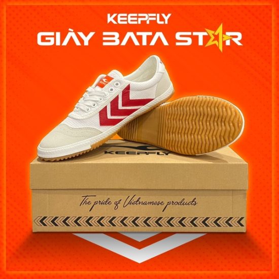 Bata Star Trắng Đỏ - Đôi