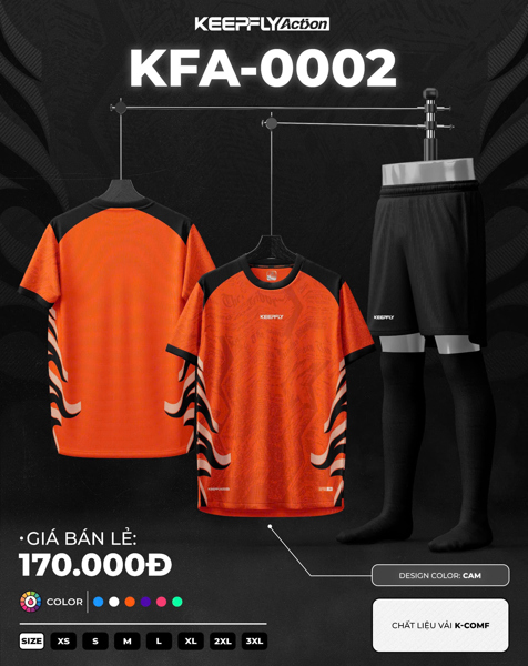 Bộ bóng đá KFA0002 Cam