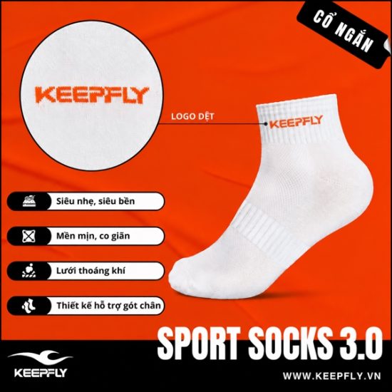 Vớ Dệt Kim KEEPFLY 3.0 - LỐ