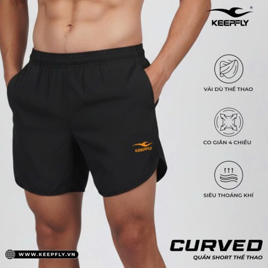 Quần Short Curved Đen