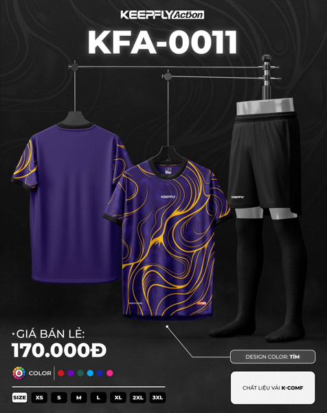 Bộ bóng đá KFA0011 Tím
