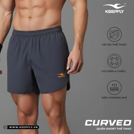 Quần Short Curved Xám