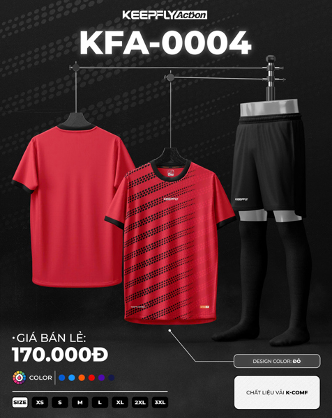 Bộ bóng đá KFA0004 Đỏ