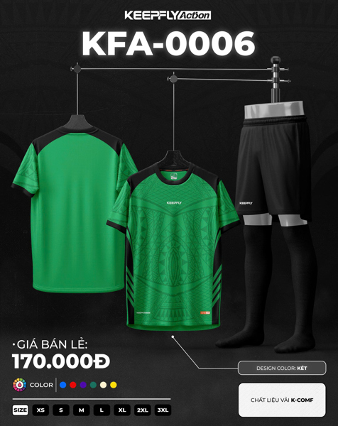 Bộ bóng đá KFA0006 Xanh Két