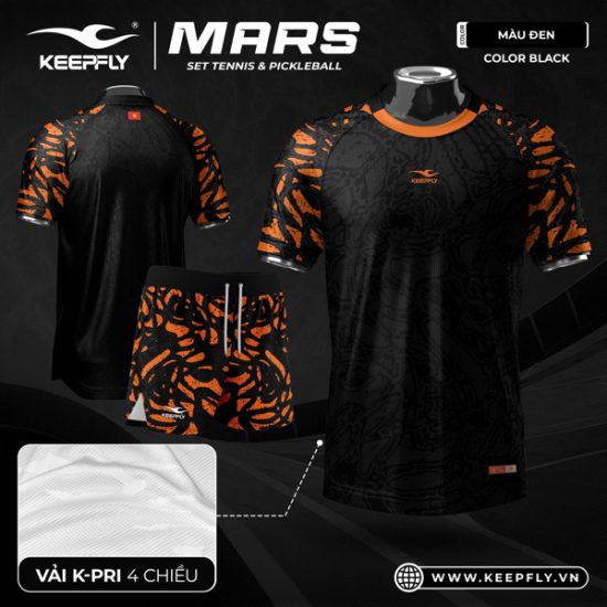 Áo Mars Đen Cam