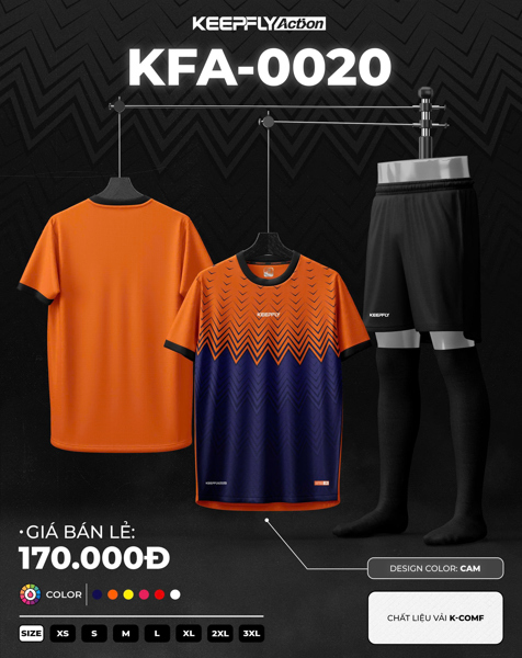 Bộ bóng đá KFA0020 Cam