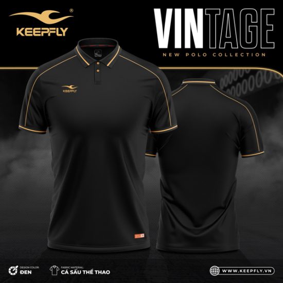 Polo Vintage Đen