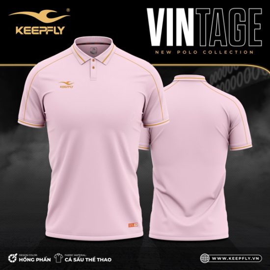 Polo Vintage Hồng Nhạt