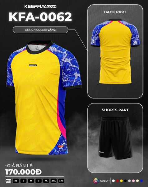 Bộ bóng đá KFA0062 Vàng