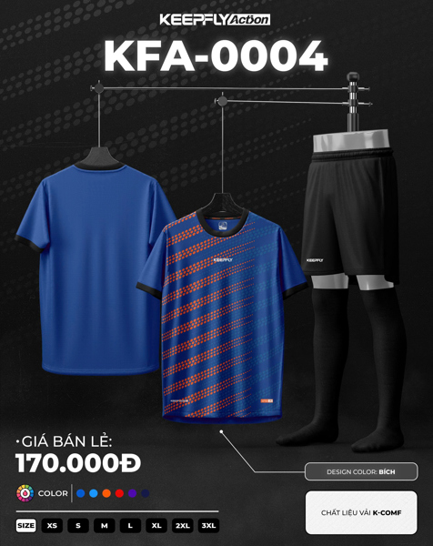 Bộ bóng đá KFA0004 Xanh Bích