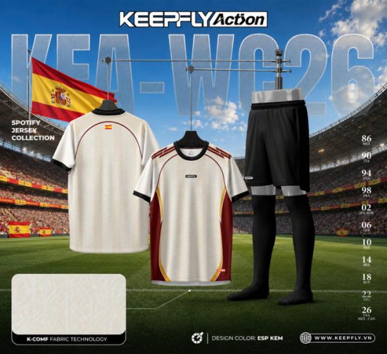 Bộ bóng đá KFA - WC26 Spain Kem