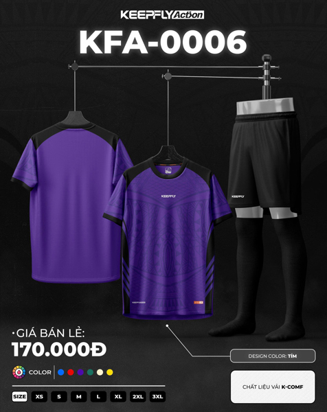 Bộ bóng đá KFA0006 Tím