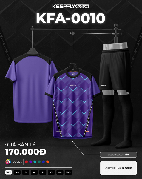 Bộ bóng đá KFA0010 Tím