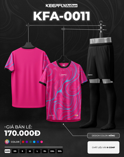 Bộ bóng đá KFA0011 Hồng