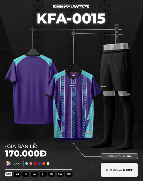 Bộ bóng đá KFA0015 Tím