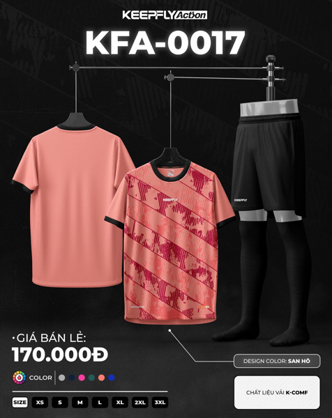 Bộ bóng đá KFA0017 San Hô - Bộ