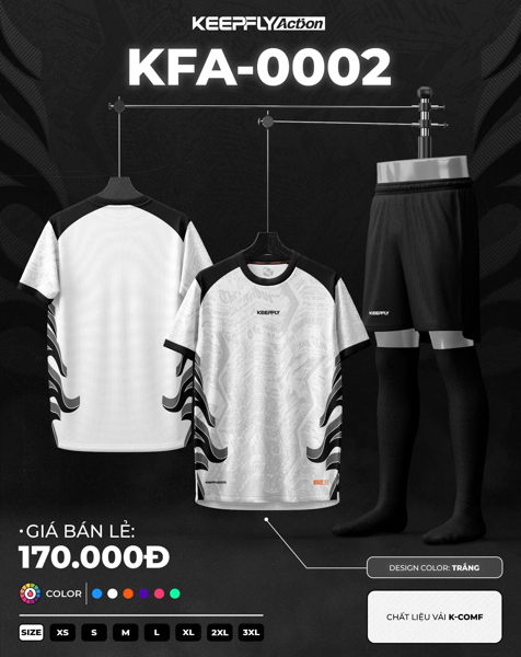Bộ bóng đá KFA0002 Trắng