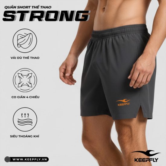 Quần Short Strong Xám