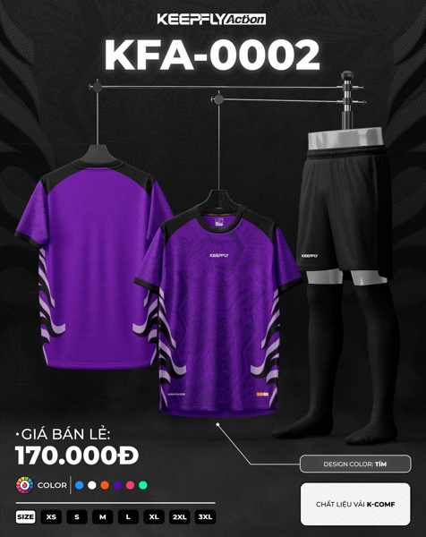 Bộ bóng đá KFA0002 Tím