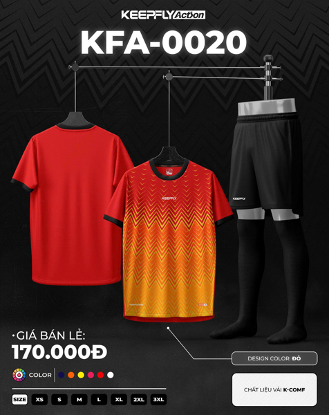 Bộ bóng đá KFA0020 Đỏ
