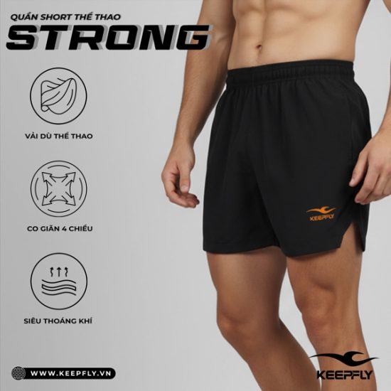 Quần Short Strong Đen