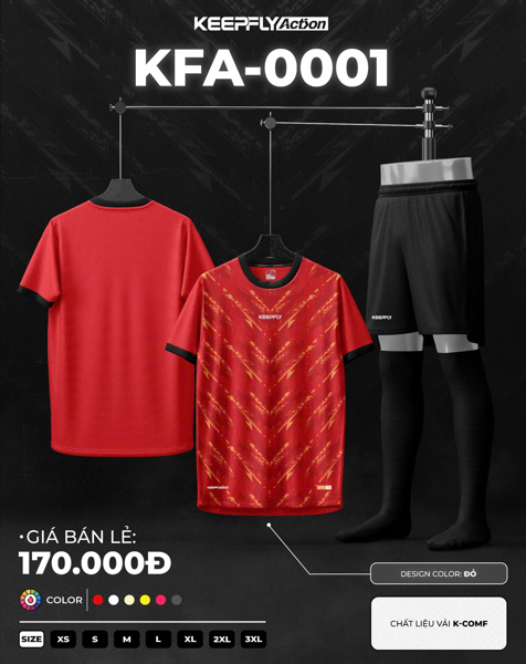 Bộ bóng đá KFA0001 Đỏ
