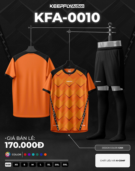 Bộ bóng đá KFA0010 Cam
