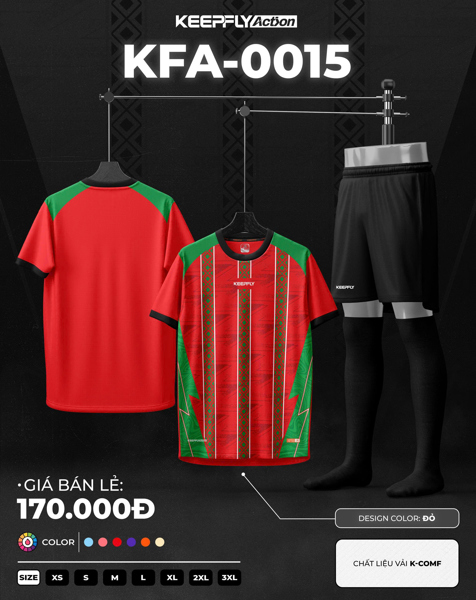 Bộ bóng đá KFA0015 Đỏ