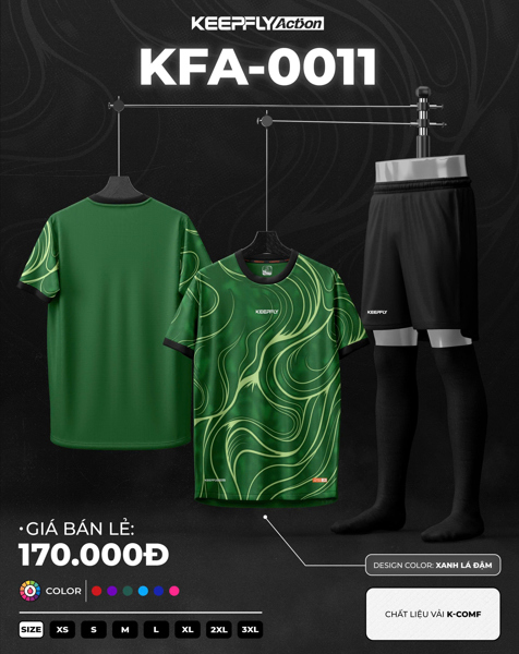 Bộ bóng đá KFA0010 Xanh Két