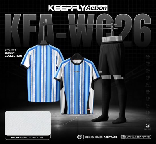 Bộ bóng đá KFA - WC26 Argentina Trắng