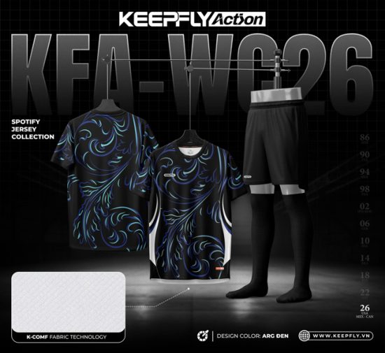 Bộ bóng đá KFA - WC26 Argentina Đen