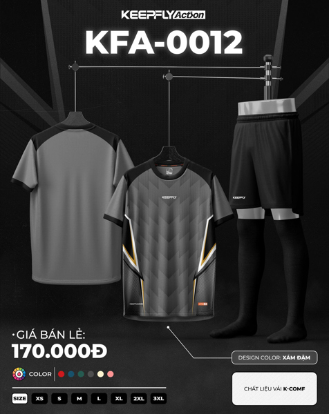 Bộ bóng đá KFA0012 Xám