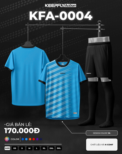 Bộ bóng đá KFA0004 Xanh Ya